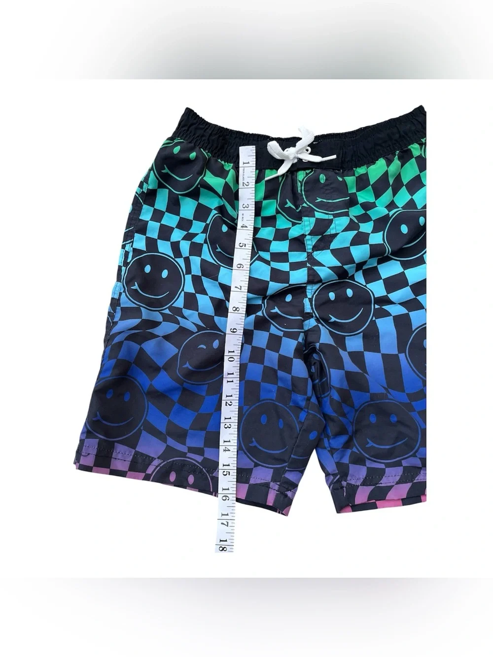 Big Chill Boys Size L 14/16 Swim trunks Multicolor Smiley Faces